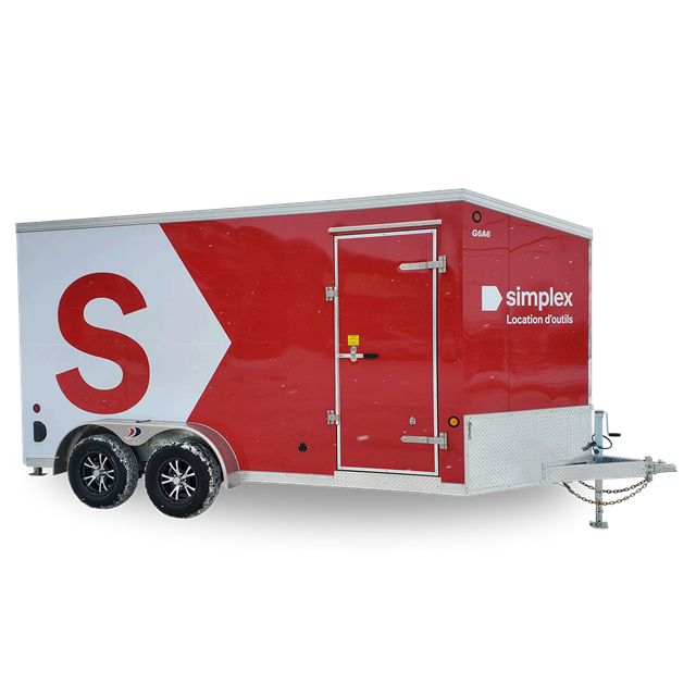 Remorque fermée 7 pi x 14 pi 4500 lb